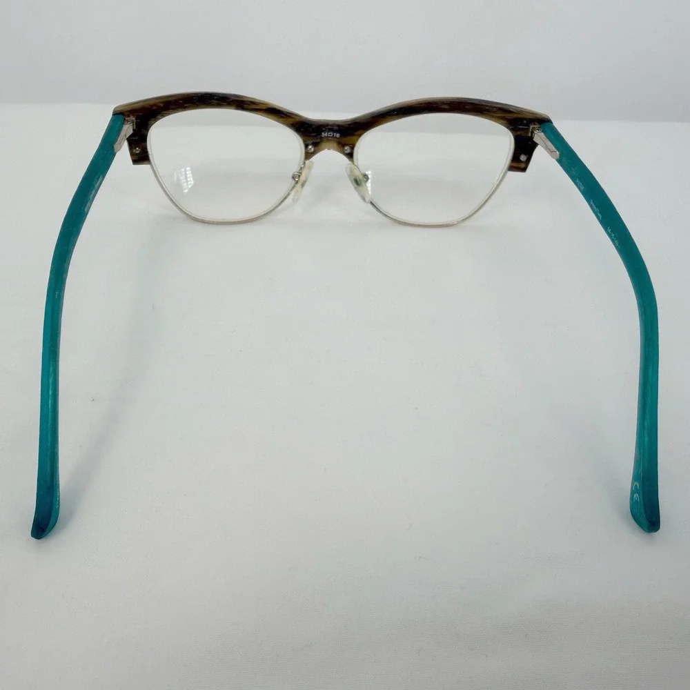Rickey Smiley Eyewear RS 206 Brown Turquoise Cat Eye Glasses‎ Frames 103-116